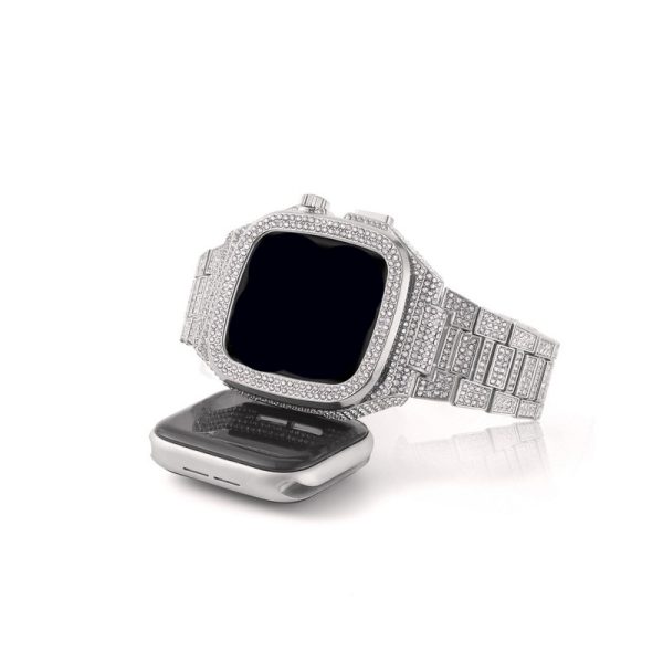 Smart Watch Inlaid Full Diamond Metal Strap - Image 4