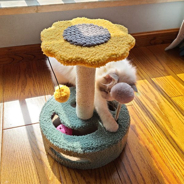 Cat Tree Multifunctional Scraping Rod Cat Teasing Pet Toy - Image 8