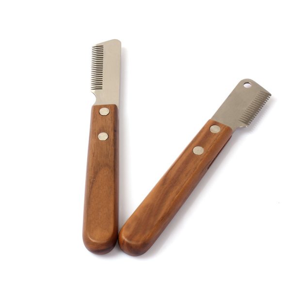 Pet Plucking Knife Comb Wooden Handle Terrier Dog Supplies Pet Shaving Knife Styling Grooming Comb - Image 2