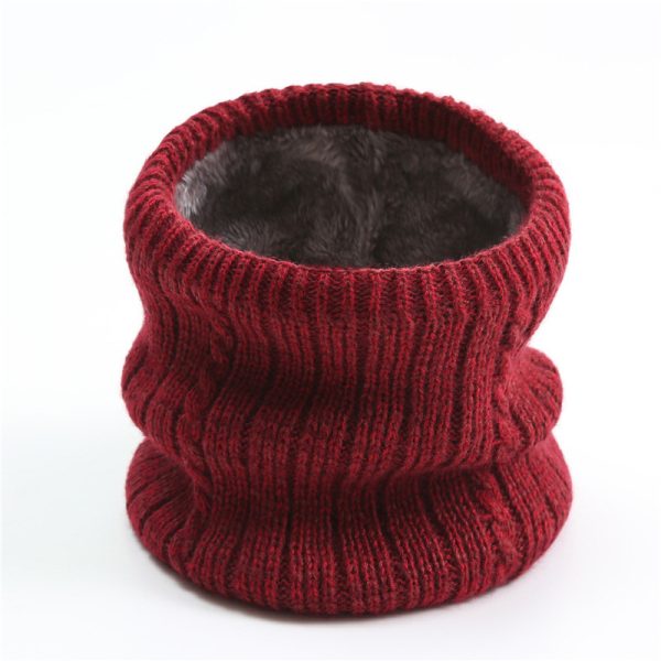 Twist Wide Striped Fleece-lined Knitting Scarf For Men - Image 6