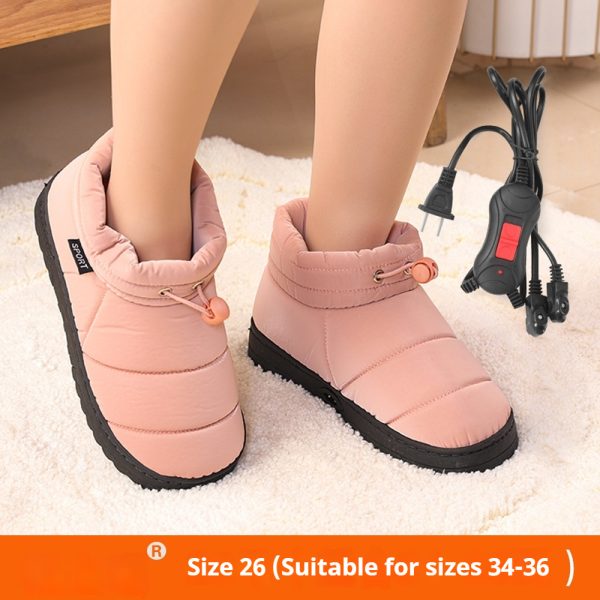 Feet Warmer Plug-in Electrothermal Shoes Rechargeable Walking Female Male Heating Thermal Cotton Slippers - Image 8