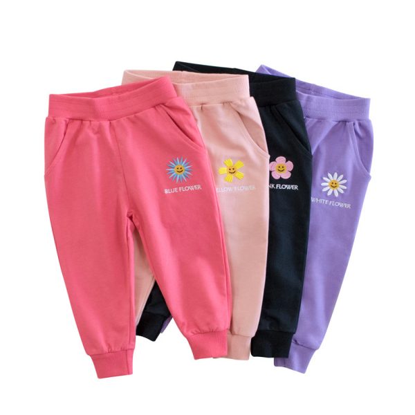 Girls' Trousers, Children's Outer Wear, Thin Western-Style Sports Pants For Kids