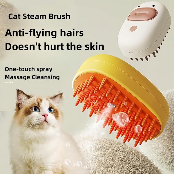 Cat Steam Brush Dog Steam Brush Silicone Steam Pet Brush For Dogs Cats Massage Cleaning And Removal Of Loose Hair Pet Hair Brush Grooming Tool - Image 5