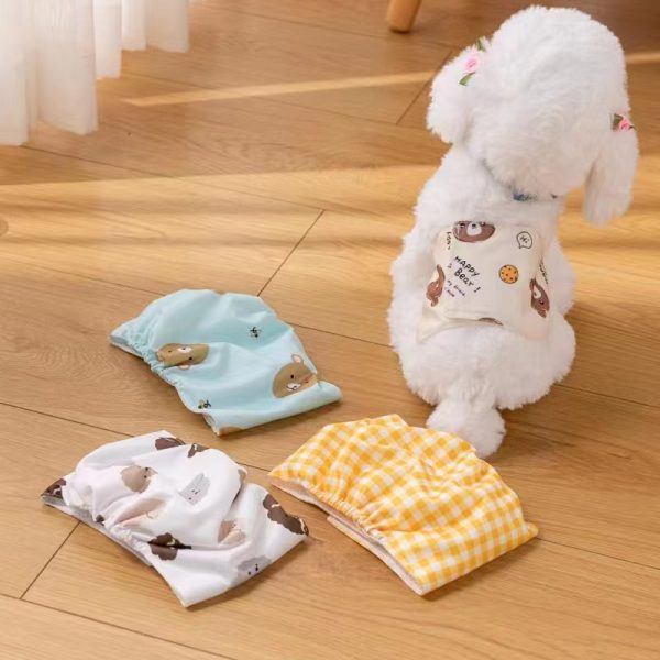 Cute Cartoon Bone Paw Print Pet Male Dog Diaper Reusable Nappy Belly Band Wrap For Puppy Leak Proof Sanitary Panties - Image 7