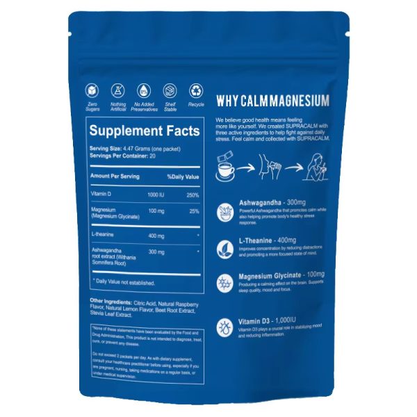 Adaptogenic Drink Mix For Calm, Stress Relief Magnesium Electrolyte Powder - Image 2