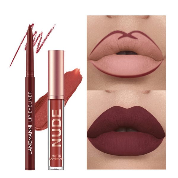 Lip Liner And Lipstick Makeup 12 Pcs Set 6 Matte Lipstick 6 Lip Liner Pens Waterproof Long Lasting Matte Lipstick Beauty Cosmetics Makeup Gift For Girls Lipstick Set - Image 6
