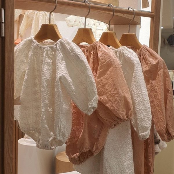 Embroidered Romper 2 Long-sleeved Triangle Romper Baby Jumpsuits - Image 6