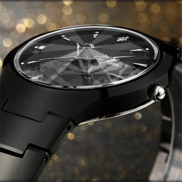 Tungsten Steel Color Waterproof Fashion Student Couple Calendar Quartz Watch - Image 3