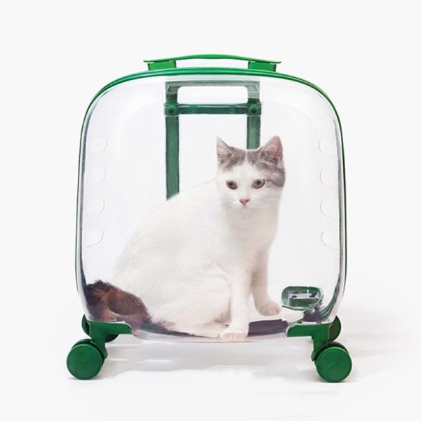 Cat Bag Portable Pet Trolley Bag Space Capsule Transparent Cat Luggage - Image 6