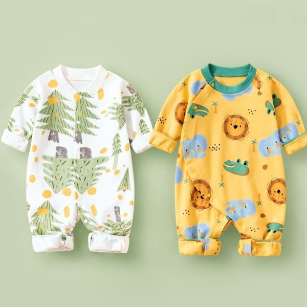 Cotton Long Sleeved Spring Clothing Children's Jumpsuit - Image 5