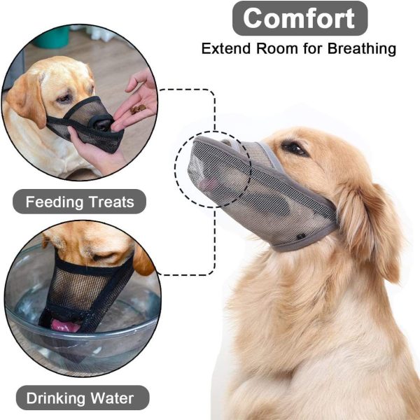 Breathable Mesh Muzzle For Dogs Anti-bite Anti-barking Anti-eating Anti-barking For Large Medium And Small Dogs - Image 4