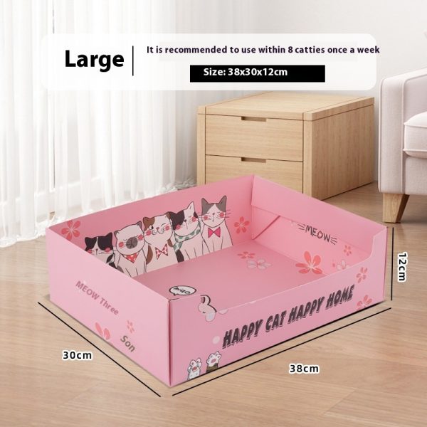 Portable Folding Semi-open Thickened Disposable Litter Box - Image 8