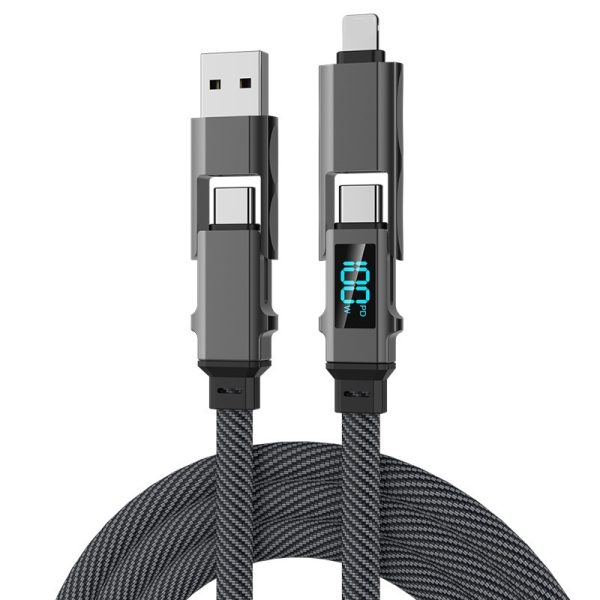 Digital Display Four-in-one Charging Cable Two-to-two Data Cable - Image 5