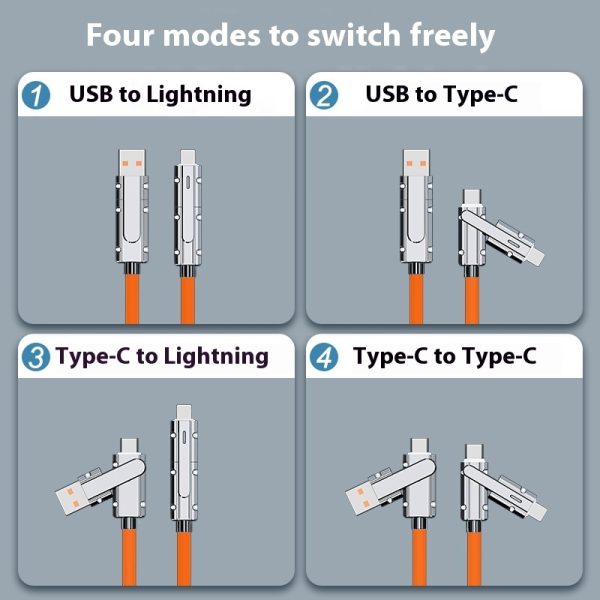 Mech Four-in-one Fast Charge Data Cable - Image 2