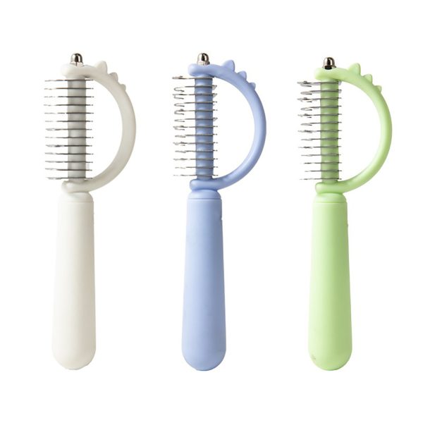Pet Dematting Tool  Double Sided Undercoat Rake Dematting Comb Dematting Comb For Dogs, Dematting Rake Detangling Dual-Sided Comb Tool For Long Curly Haired Poodle - Image 8