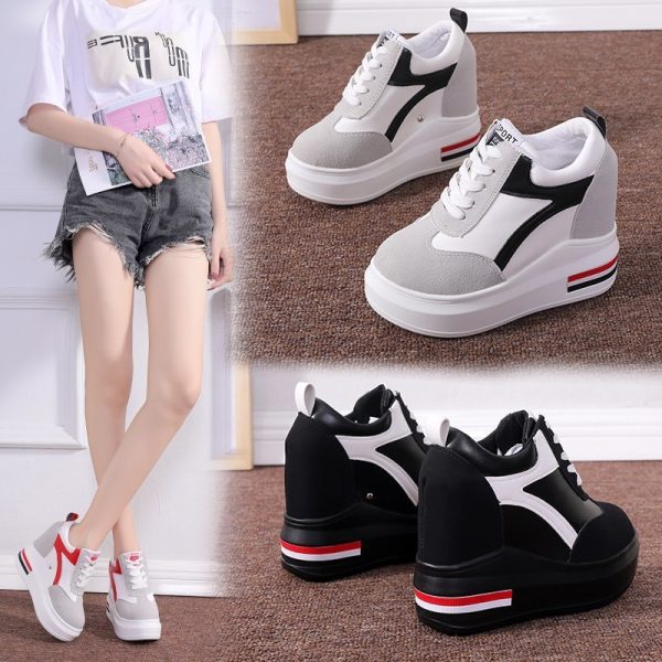 Women's Platform Height Increasing Insole Casual Shoes - Image 2