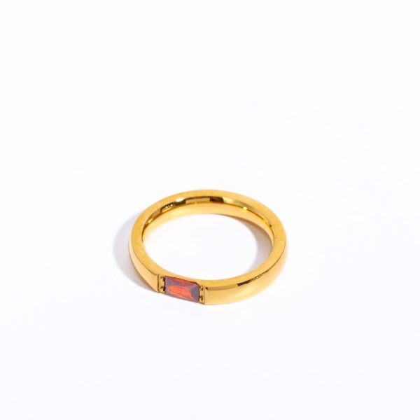 December Color Zircon Ring 18K Gold Plating - Image 5