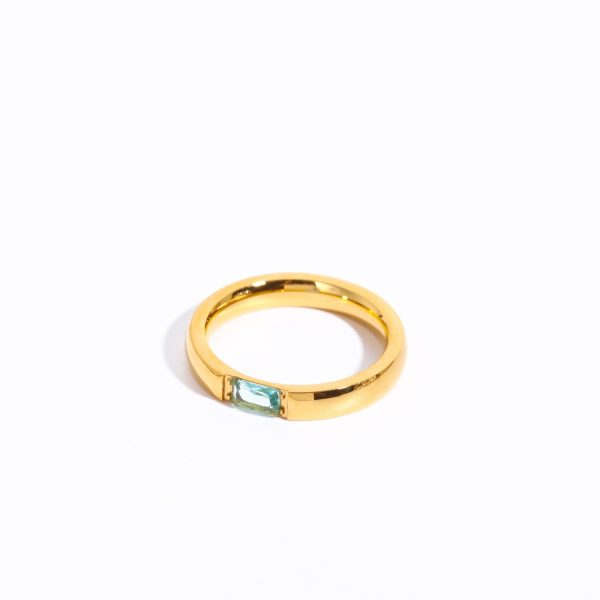 December Color Zircon Ring 18K Gold Plating - Image 6