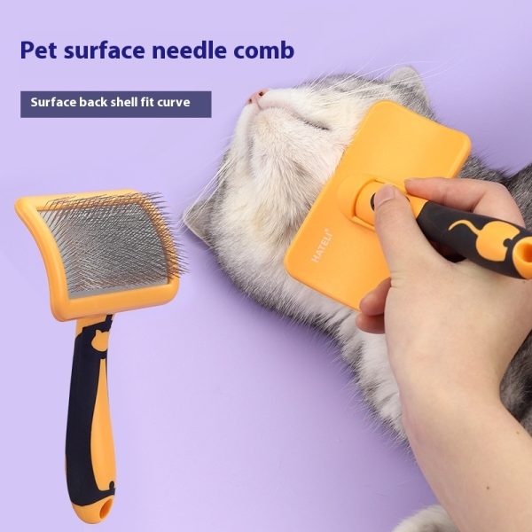 Pet Beauty Cat Bristle Hard Curved Needle Comb - Image 4