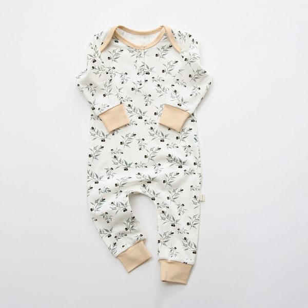 Infant Print One Piece Collar Cotton Comfort Romper - Image 7