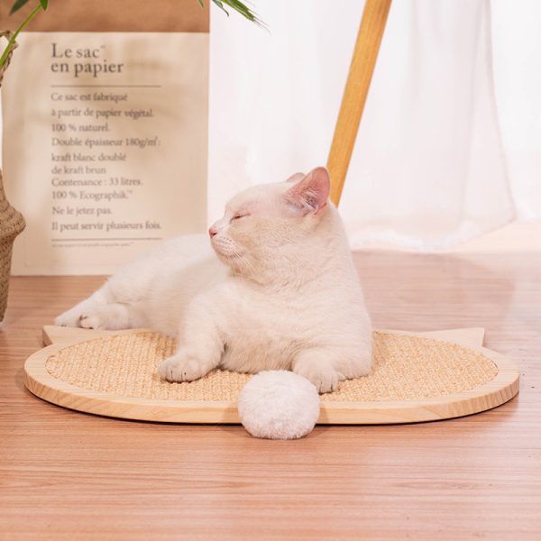 Solid wood sisal cat scratching board claw sharpener - Image 2