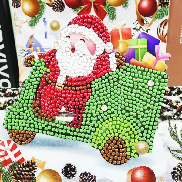 Christmas DIY Diamond Painting Greeting Cards 5D Cartoon Birthday Postcards Kids Festival Embroidery Greet Cards Gifts - Image 4