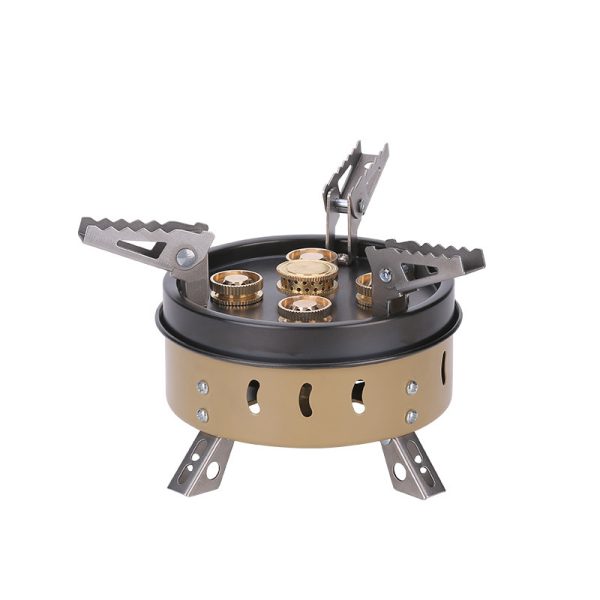Portable Windproof Camping Cookout Gas Stove Holder Set - Image 2