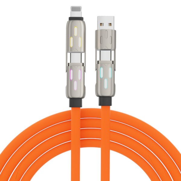 Expansion Adapter Real Silicone Data Four-in-one Car Charging Cable - Image 6