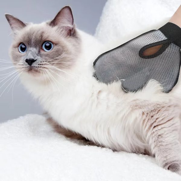 Cat Hair Removal Glove Pet Supplies Bath Massage Jerking Gloves Cat Dog Massage Bathing Cleaning Grooming Supplies Silicone Hair Sticking Removal Brush - Image 3