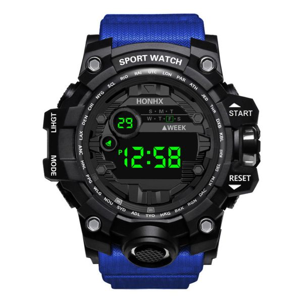 Men's Waterproof Sports Multifunctional Luminous Electronic Watch - Image 3