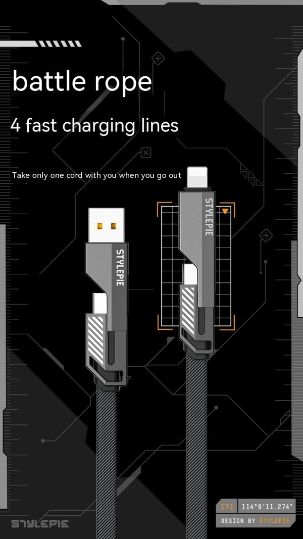 Four-in-one Fast Charge Data Cable - Image 5