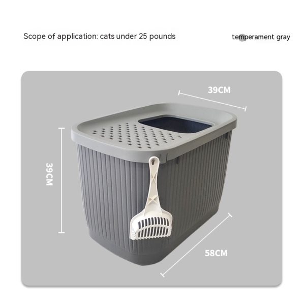 Pet Litter Box Fully Enclosed Top-in Oversized - Image 4