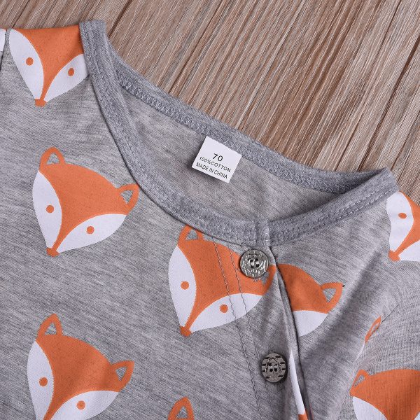 Cartoon fox Romper long sleeve creeper - Image 5