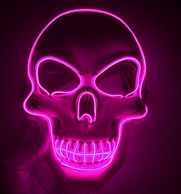 Halloween Skeleton Mask LED Glow Scary Mask - Image 7