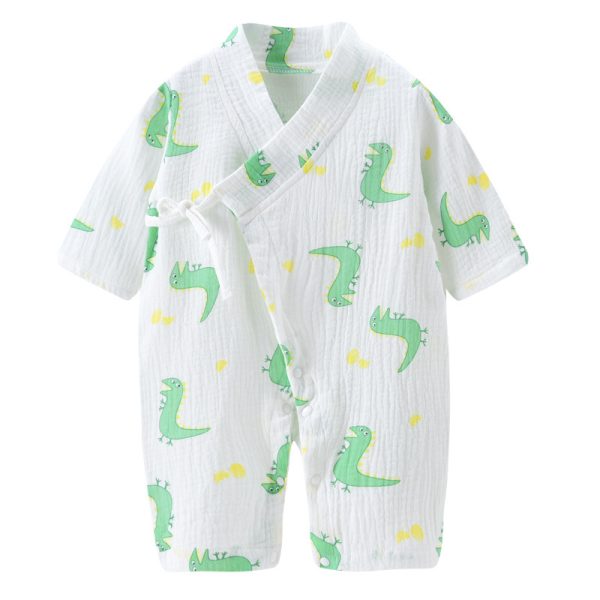 Summer Baby Jumpsuit Long-sleeved Gauze Pajamas - Image 5