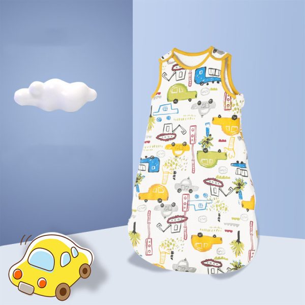 Baby Vest Sleeping Bag Spring And Autumn Quilted Children Mushroom Pajamas - Image 3