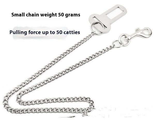 Stainless Steel Small Chain Puppy Car Safety Rope - Image 3