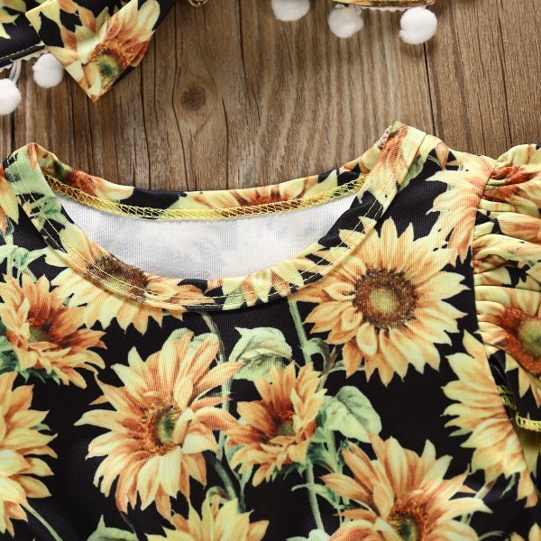 Autumn Children's Sunflower Romper - Image 4