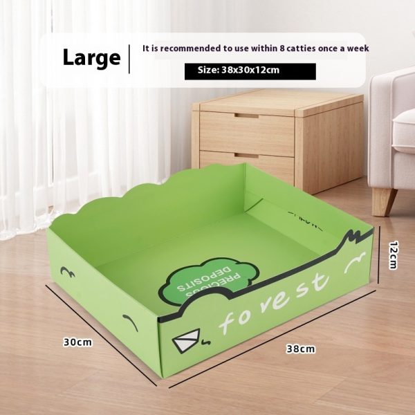 Portable Folding Semi-open Thickened Disposable Litter Box - Image 10