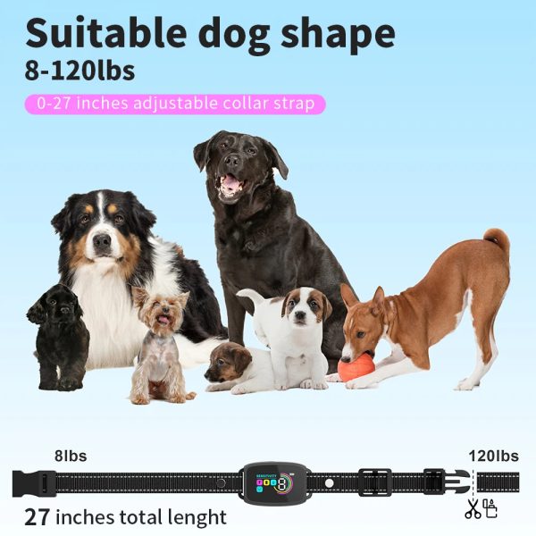 Smart Automatic Anti Barking Dog Collar Rechargeable Bark Stopper Stop Barking HD Digital Display IP67 Waterproof Collar For Dogs Pet Products - Image 5