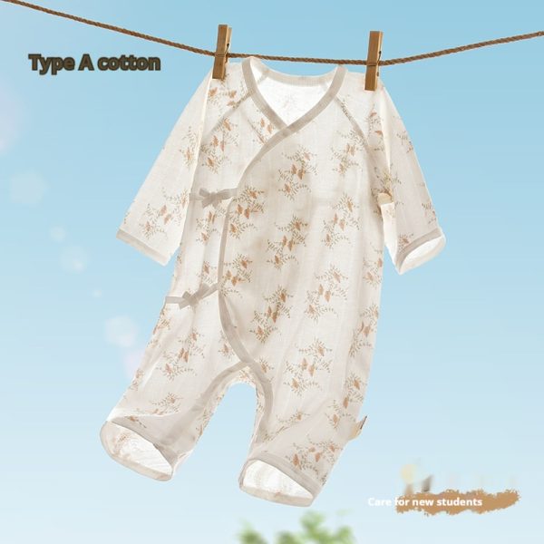 Class A Pure Cotton Newborn Rompers Thin Air Conditioning Room Clothes