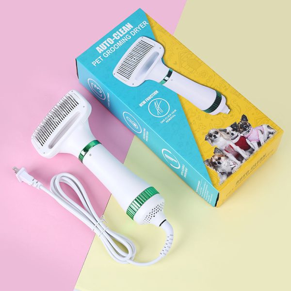 Pet Hair Dryer Dog Hair Blowing Artifact Hot Air Comb Dog Hair Pulling Integrated Hair Dryer Blowing Hair Comb Dog Supplies - Image 2