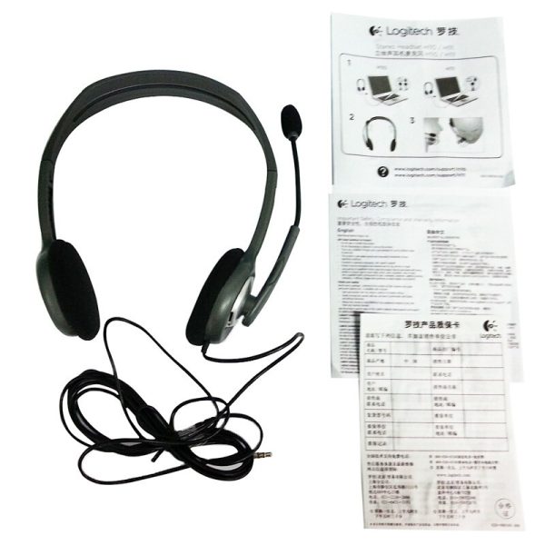 LogitechLogitech H110H111 Stereo Wired Headset Single Double 35 Headset Computer Tablet Headset - Image 8