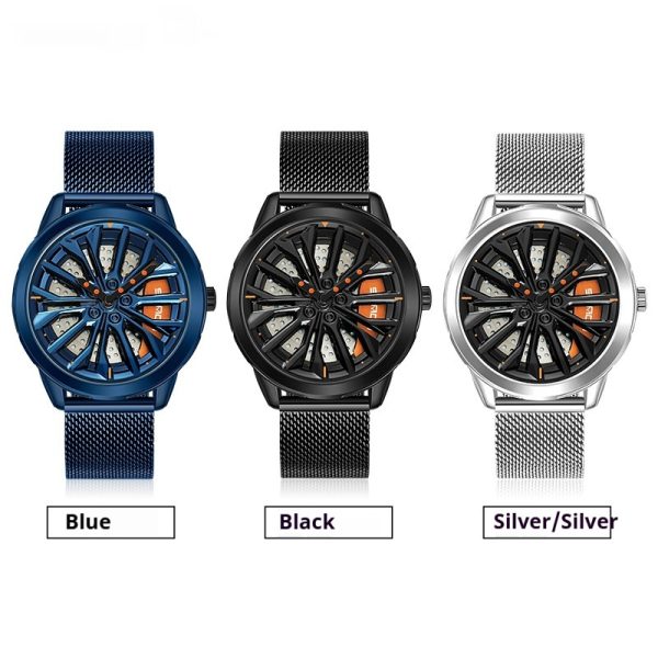 Men's Fashion Wheel Series Good Luck Comes Watch Trendy Unique Casual - Image 2