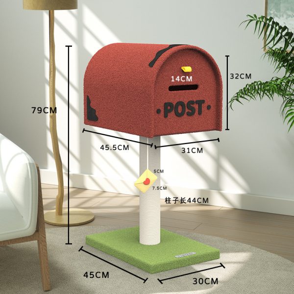 Mailbox Cat Climbing Frame Sisal Column Cat Toy Cat Nest Integrated Double Door Cat Scratch Trees Pet Supplies - Image 2