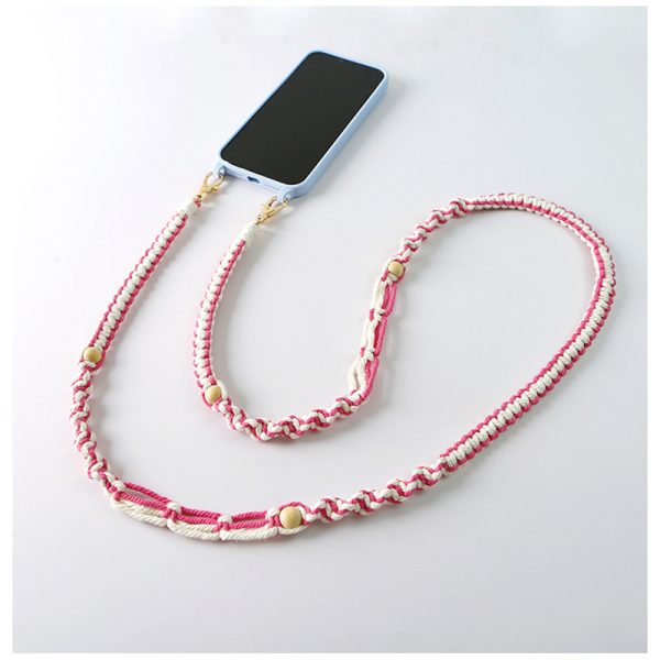 Niche Crossbody Mobile Phone Charm Handmade Weave Vintage Pastoral Style Non-heritage Handmade Mobile Phone Strap - Image 3