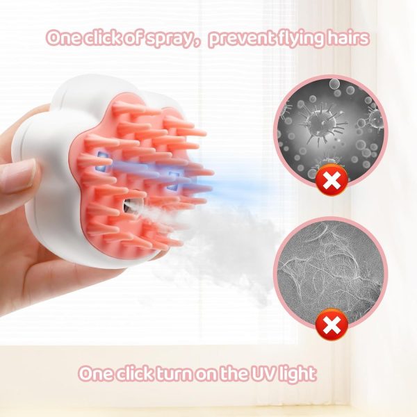 Steamy Cat Brush 4 In 1 Cat Brush For Removing Tangled And Loose Hair Steam Cat Brush For Massage, Hair Removal Comb For Pet - Image 5