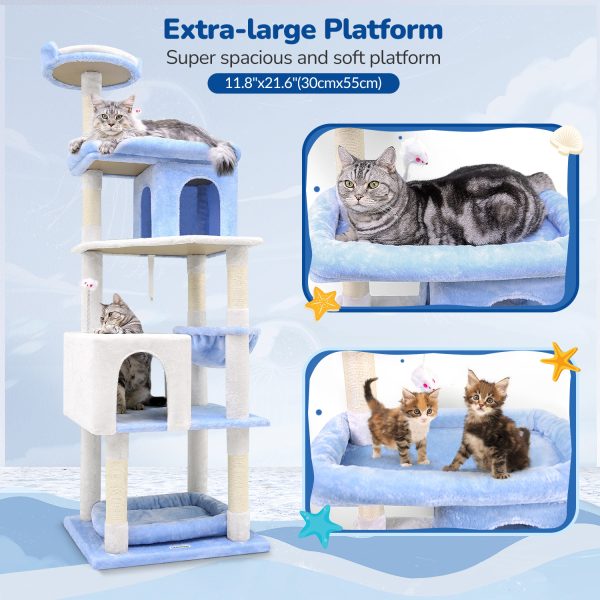 72 Inch Marine Blue Cat Climbing Frame - Image 3