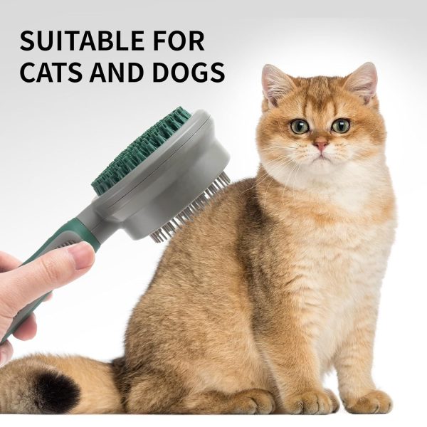 2in1 Silicone Cat Hair Brush Cat Brush With Soft Rubber Pinsfor Indoor Cats Dog Bathing Massage Grooming Shedding Massage Bath Gently Removes Long-Haired Cats And Dogs Tangles And Loose Fur - Image 6