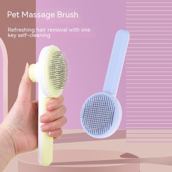 Round Head Self-cleaning Massage Pet Comb